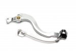 Brake pedal MOTION STUFF 83P-0021002 silver body, black steel fixed tip Steel Fixed Tip