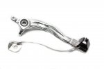 Brake pedal MOTION STUFF 83P-0851002 silver body, black steel fixed tip Steel Fixed Tip